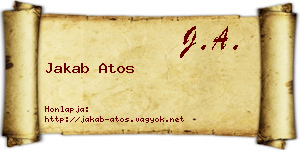 Jakab Atos névjegykártya